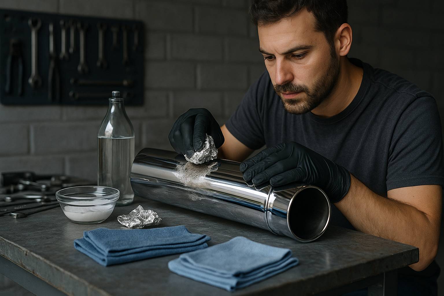 Cómo eliminar el óxido del escape con productos caseros