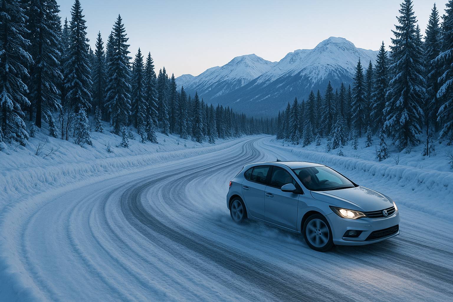 Cómo reaccionar si tu coche patina sobre hielo o nieve