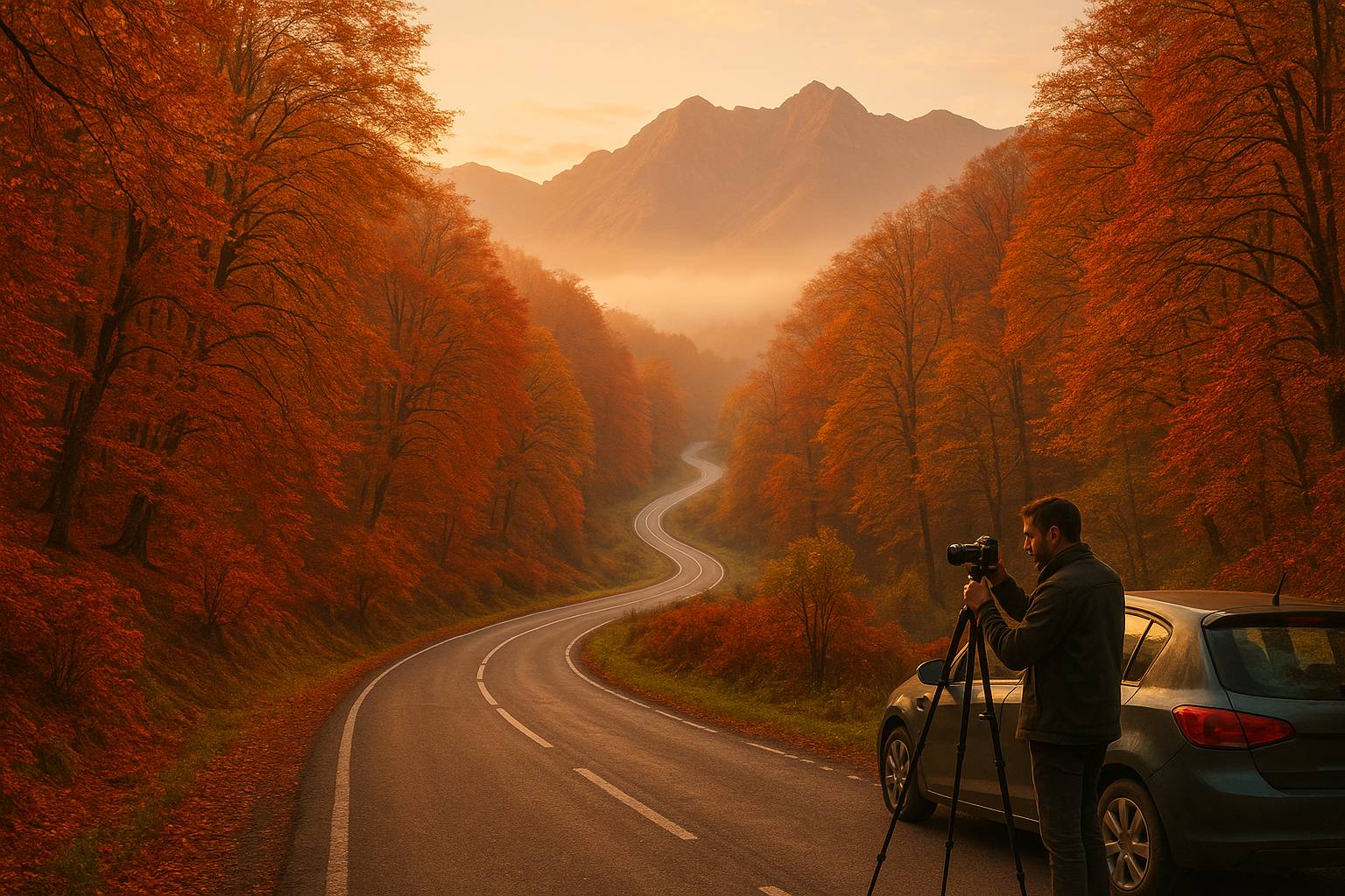 Rutas en coche para fotografiar paisajes espectaculares en otoño