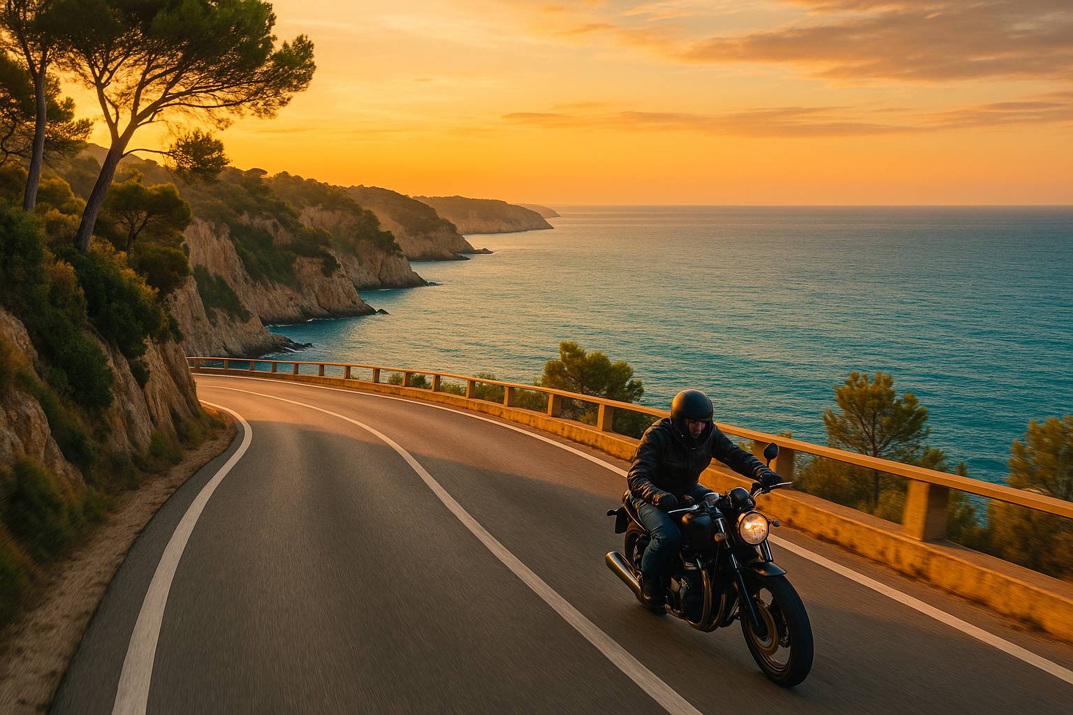 Rutas en moto por la costa mediterránea: curvas y vistas al mar
