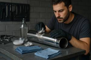 Cómo eliminar el óxido del escape con productos caseros