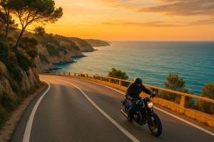 Rutas en moto por la costa mediterránea: curvas y vistas al mar
